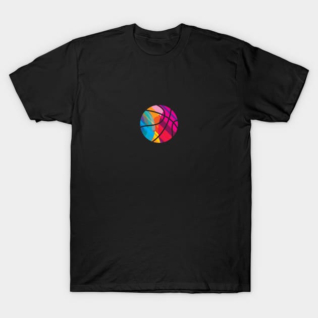 Basketball in Living Color Small T-Shirt by DavidLoblaw